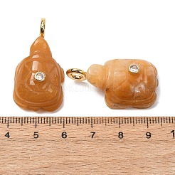 Natural Yellow Jade Carved Pendants&nbsp;G-H357-03G-10