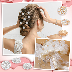 16Pcs 2 Colors 1-Hole Alloy Rhinestone Shank Buttons&nbsp;BUTT-GA0001-17