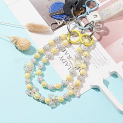 Heart & Bowknot Acrylic Beaded Bag Straps&nbsp;AJEW-BA00110