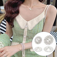 40Pcs 2 Style 1-Hole Zinc Alloy Rhinestone Shank Buttons&nbsp;DIY-GA0003-61