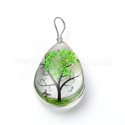 Transparent Glass Pendants&nbsp;GLAA-SZC0001-01E