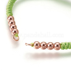 Nylon Cord Braided Bead Bracelets Making&nbsp;BJEW-F360-FRG07