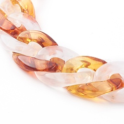 Two Tone Acrylic Curb Chain Mobile Straps&nbsp;HJEW-JM00450