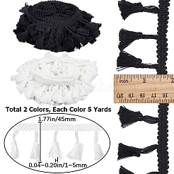 10 Yards 2 Style  Cotton Tassel Fringe Trimming&nbsp;OCOR-GF0002-90