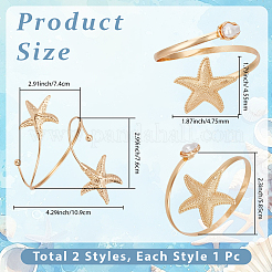 1Pc Alloy with Plastic Pearl Arm Cuff Bangles for Women&nbsp;BJEW-CY0001-14G