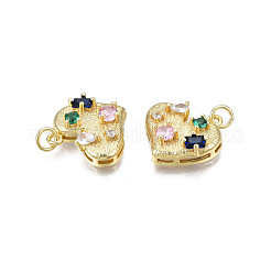 Brass Micro Pave Cubic Zirconia Pendants&nbsp;ZIRC-N039-226