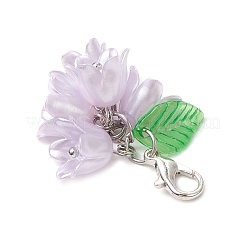 7Pcs Flower ABS Plastic Imitation Pearl & Acrylic Pendant Decorations&nbsp;HJEW-JM02882