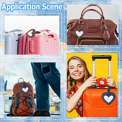 2Pcs 2 Colors PU Leather Luggage Bag Tags&nbsp;AJEW-GF0011-46C
