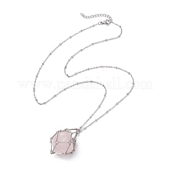 Non-Tarnish 3Pcs 3 Sizes Stainless Steel Braided Chain Macrame Pouch Empty Stone Holder Pendant Necklace Making&nbsp;NJEW-JN04957-02