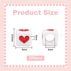 200Pcs White Opaque Acrylic Beads&nbsp;MACR-OC0001-15