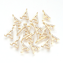 Brass Cubic Zirconia Charms&nbsp;LS-KK-T015-01A