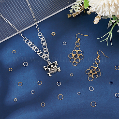 300Pcs 10 Styles Brass Open Jump Rings&nbsp;KK-BC0012-43