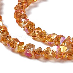 Transparent Electroplate Glass Beads Strands&nbsp;EGLA-L043-FR01