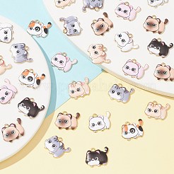 35Pcs 7 Styles Printed Alloy Pendants&nbsp;ENAM-CJ0005-24