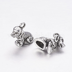 Tibetan Style Alloy Puppy Pendants&nbsp;X-TIBEP-19683-AS-NR