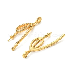 SHEGRACE Brass Micro Pave Cubic Zirconia Peg Bails Pin Pendants&nbsp;XGRQ5F599-815G