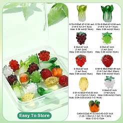 18Pcs 9 Styles Autumn Theme Handmade Lampwork Beads&nbsp;LAMP-YW0001-28