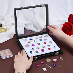 PU Leather Loose Diamnond Gemstone Display Boxes&nbsp;LBOX-WH0004-06