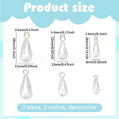 48Pcs 6 Styles Resin Imitation Pearl Pendants&nbsp;FIND-PH0026-36