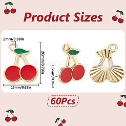 60Pcs Alloy Enamel Pendants&nbsp;ENAM-SC0005-75