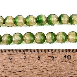 Handmade Lampwork with Gold Powder Beads Strands&nbsp;LAMP-N037-06A-04