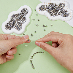 304 Stainless Steel Round Seamed Beads&nbsp;STAS-DC0015-81A