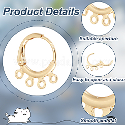 10 Pair Brass Leverback Earring Findings&nbsp;KK-BC0013-27