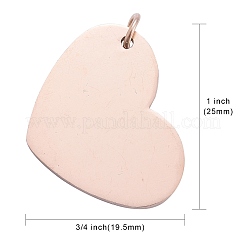 Ion Plating(IP) 304 Stainless Steel Stamping Blank Tag Pendants&nbsp;LS-STAS-I311-26RG