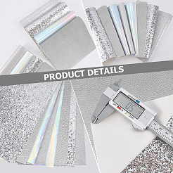 8 Sheets 4 Styles PU Leather Sheets&nbsp;DIY-CL0001-94