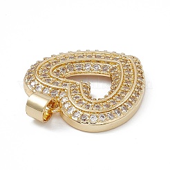 Rack Plating Brass Micro Pave Cubic Zirconia Pendants&nbsp;KK-G451-04G