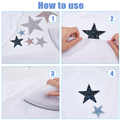20Pcs 4 Colors Star Hotfix Rhinestone Kit(Hot Melt Adhesive On The Back)&nbsp;DIY-FH0007-04