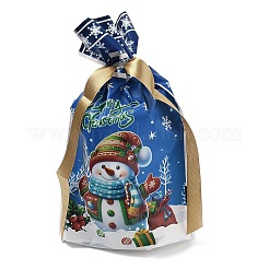 Christmas Snowman Plastic  Packing Pouches Drawstring Bags&nbsp;ABAG-Q053-05C