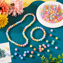 200Pcs 10 Colors Imitation Jelly Acrylic Beads&nbsp;MACR-TA0001-38