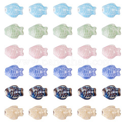 30Pcs 6 Colors Handmade Porcelain Beads&nbsp;PORC-TA0001-84