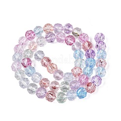 Crackle Transparent Glass Beads Strands&nbsp;GLAA-N063-8mm-M
