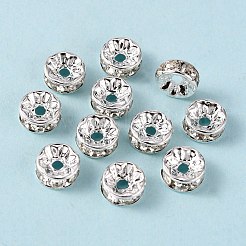 Brass Grade A Rhinestone Spacer Beads&nbsp;RSB038NF-01A