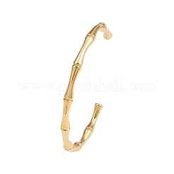 304 Stainless Steel Bamboo Joint Cuff Bangles for Women&nbsp;LS-BJEW-G759-09G