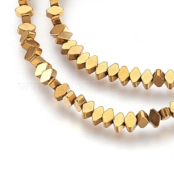Electroplate Non-magnetic Synthetic Hematite Bead Strands&nbsp;G-I208-18-F-S