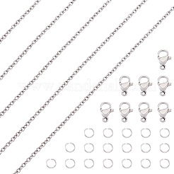 DIY Tarnish Resistant 304 Stainless Steel Cable Chains Jewelry Kits&nbsp;DIY-PJ0001-41B