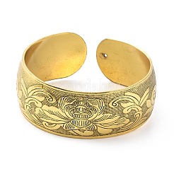 Alloy Wide Open Cuff Bangle for Women&nbsp;BJEW-G662-01C-AG