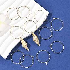 SHEGRACE Brass Hoop Earring Findings&nbsp;XGRPCH280-218G
