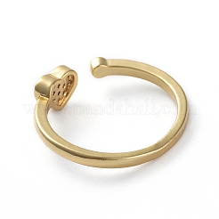 Adjustable Brass Cuff Finger Rings&nbsp;RJEW-G096-25G