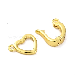 Brass Fold Over Clasps&nbsp;KK-Z078-38G