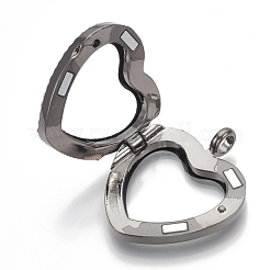 Alloy Magnetic Locket Pendants&nbsp;PALLOY-T052-11B