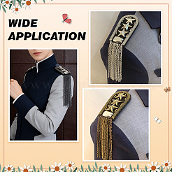 Cloth & Alloy Tassel Epaulettes&nbsp;AJEW-WH0410-181G