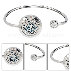 1Pc Stainless Steel Open Cuff Bangles&nbsp;BJEW-SC0001-55A