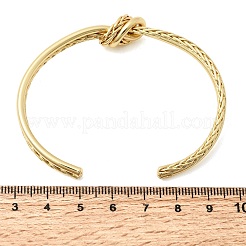Brass Knotted Cuff Bangles for Women&nbsp;KK-CBACA61-02G