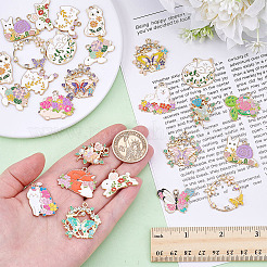 26Pcs 20 Styles  Alloy Enamel Pendants&nbsp;ENAM-AR0001-87
