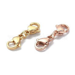 3Pcs 3 Colors 304 Stainless Steel Double Lobster Claw Clasps&nbsp;STAS-YW0001-52B