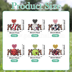 6 Pairs 6 Colors Acrylic Dangle Stud Earrings&nbsp;EJEW-TA0001-55